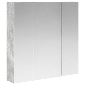 vidaXL Armario Con Espejo De Ba&ntilde;o Gris Concreto 70 X 14,5 X 70 Cm Vidaxl