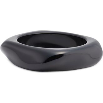 Open Edit Faceted Bangle in Black at Nordstrom