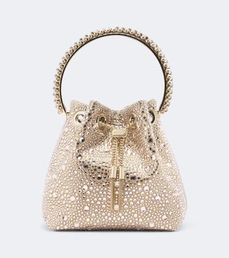 Jimmy Choo London Bon Bon embellished satin bucket bag