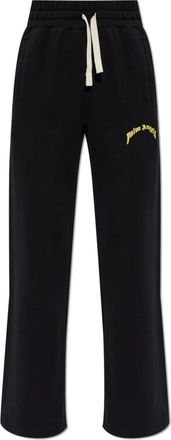 Palm Angels Trainingsbroeken met bedrukt logo - Dames - Sweatpants - Zwart - M - Katoen - Broeken