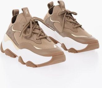 Michael Kors Knit Mid Sneakers with Leather Monogram Details size 38,5