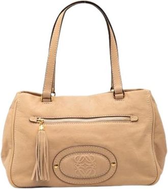 Loewe Pre-owned Schoudertas - Dames - Vintage Handtas - Beige - ONE Size - Vintage