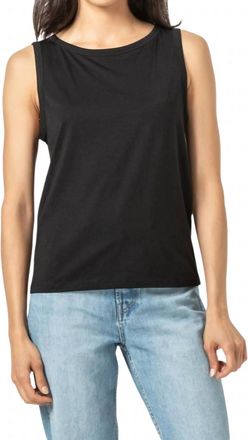 Lilla P Pima Jersey Tank Top In Black