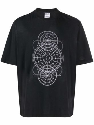 Marcelo Burlon Astral-print T-shirt - men - Cotton - S - Black