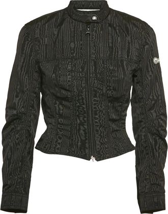 Marine Serre Jack met rits en textuur - Zwart