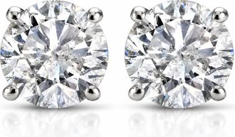 Pompeii3 3/4Ct Natural Diamond Studs Available in 14K White And Yellow Gold Setting