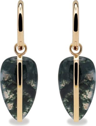 By Pariah Pebble Drop Hoop Earrings in Green at Nordstrom