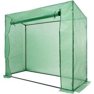 ECD Germany Serra da Giardino per Orto 200x79x168cm in Telaio di Acciaio Foglio Verde di Rete in Polietilene Ottimale per i Pomodori e Varie Verdure Piante e