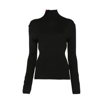 Paul Smith Maglione a coste con polsini con bottoni - - Knitwear - Donna - Nero - M