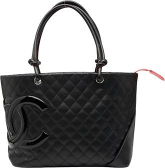 Chanel Black Patent Leather Leather Tote Bag (Pre-Owned)