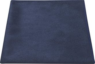 King & Priory Luxury Navy Blue Suede Pocket Square, Handkerchief