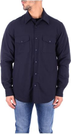 Aspesi Shirt Jacket - Heren - Casual Overhemden - Blauw - XL - Polyester - Overhemden