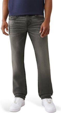 True Religion Ricky Stud T-Flap Straight Leg Jeans in Grey Smores at Nordstrom Rack, Size 30