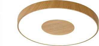 Mantra Plafon Led 100w Con Mando A Distancia Coin Color Madera Mantra