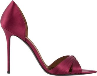 Giuseppe Zanotti Schoenen, Dames, Rood, 39 EU, Satijn, Satijnen Sandaal met Open Neus