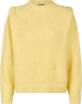 LeComte Maglione girocollo in misto lana - - Knitwear - Donna - Giallo - 2XL