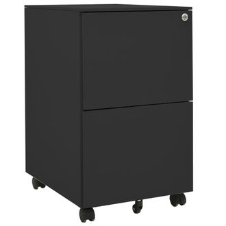 Berkfield Home Mobile File Cabinet Anthracite 39x45x67 cm Steel in Black | Size: 39 x 45 x 67 cm