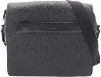 Prada Pre-owned Toro Leren Schoudertas - Heren - Vintage Schoudertas - Zwart - ONE Size - Leer - Vintage