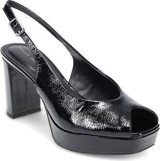 Pelle Moda Andee Slingback Peep Toe Pump in Black at Nordstrom, Size 6.5