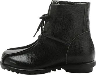 Generic Womens Genuine Leather Ankle Boots Waterproof Breathable Flat Platform Casual Shoes