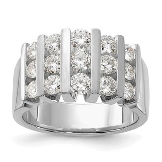 Diamond2Deal 14k Gold Lab Grown Diamond Wedding Band Ring 1.5Ct Clarity- VS Color- G-H