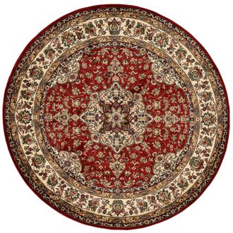 THEKO Alfombra dise&ntilde;o oriental polipropileno rojo d 200 cm