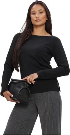 MY ESSENTIAL WARDROBE Tops, Dames, Zwart, XS, Leer, Mwhelle Asymmetrische Blouse