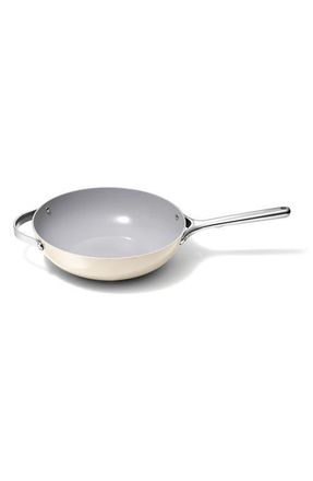 Caraway Nonstick Ceramic 12-Inch Stir Fry Pan in Cream at Nordstrom