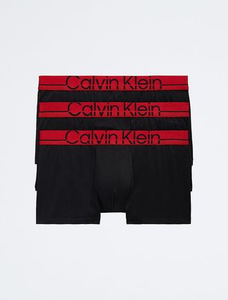 Calvin Klein Mens Calvin Klein Pro Fit 3-Pack Micro Low Rise Trunk - Black - XL