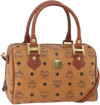 MCM Pre-owned Handbags, female, Brown, Size: ONE SIZE Pre-owned Canvas Handbag