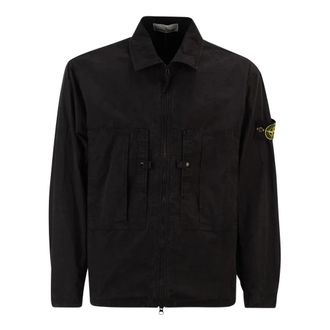 Stone Island Light Jacket - Heren - Zomerjassen - Zwart - XL - Katoen - Jassen