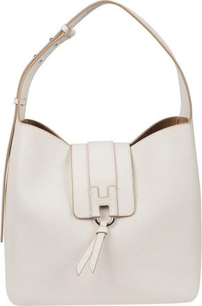 Hogan Vertical Hobo Bag - Dames - Schoudertassen - Beige - ONE Size - Leer - Tassen