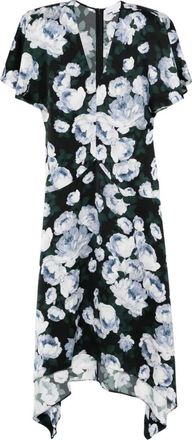 Stella McCartney Envers midi-jurk met bloemenprint en V-hals - Zwart