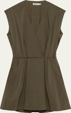 SIMKHAI Sefi V-Neck Cotton Mini Dress