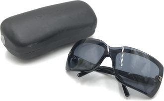 Chanel Oversized Black Sunglasses With Womens Case (Pre-Owned)