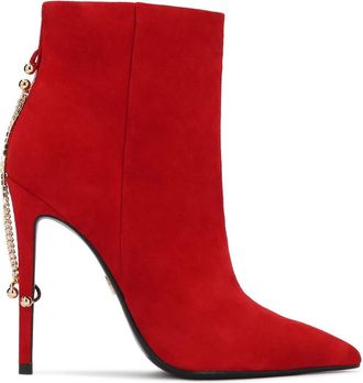 Kazar Schoenen, Dames, Rood, 36 EU, Leer, Laarsjes met kettinghak