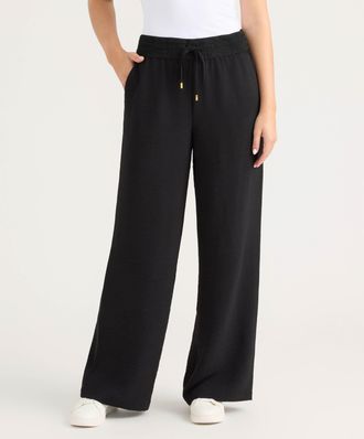 Ellen Tracy Womens Wide Leg Pant