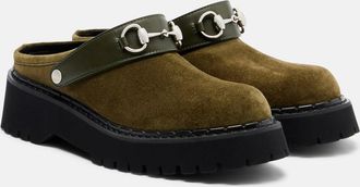Gucci Horsebit suede mules
