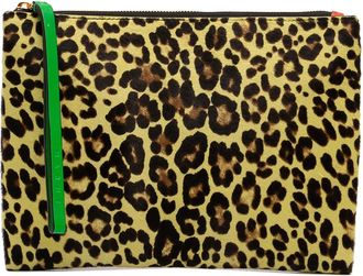 Marni Pre-owned Marni Pony Hair and Calfskin Leopard Print Clutch Ladies HVMCHX3YJCUWHLHA