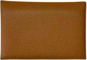 Herm&egrave;s Brown Leather Coin Purse/Coin Case (Pre-Owned)