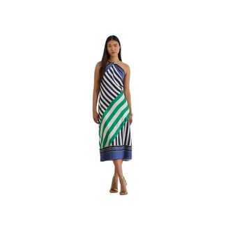 Ralph Lauren Striped Halterneck Midi Dress - female - Ralph Lauren - Midi Dresses - Multicolor - 4XS - Dresses