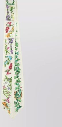 Ferragamo silk bandeau floral shoes print