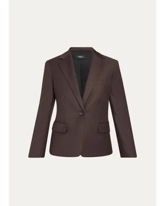 Theory One-Button Slim Single-Breasted Blazer