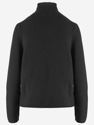 Allude Womens Cashmere Sweater Black