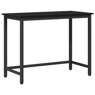 vidaXL Mesa Roble Negro 80 X 50 X 76,5 Cm Madera Ingenierizada Y Acero Vidaxl