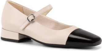 Vagabond Debbi Cap Toe Mary Jane in Off White/Black at Nordstrom, Size 10Us