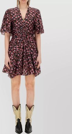 Isabel Marant link geometric flared hem dress