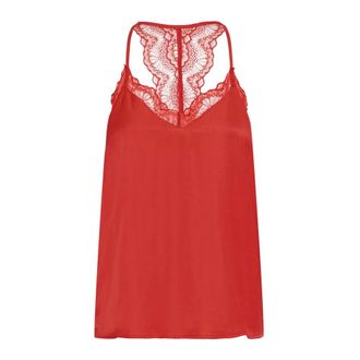 Cream Tops sin mangas - Tops - Mujer - Rojo - 3XL