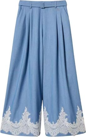Twinset Donna, Pantaloni, Blu, XS, new