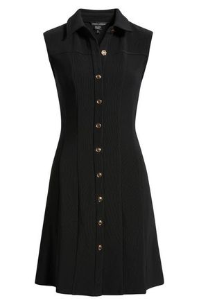 Maggy London Sleeveless Shirtdress in Black at Nordstrom, Size 14